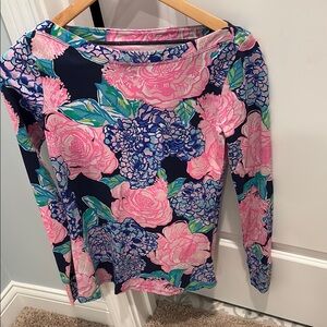 Lilly Pulitzer Floral Boatneck Top